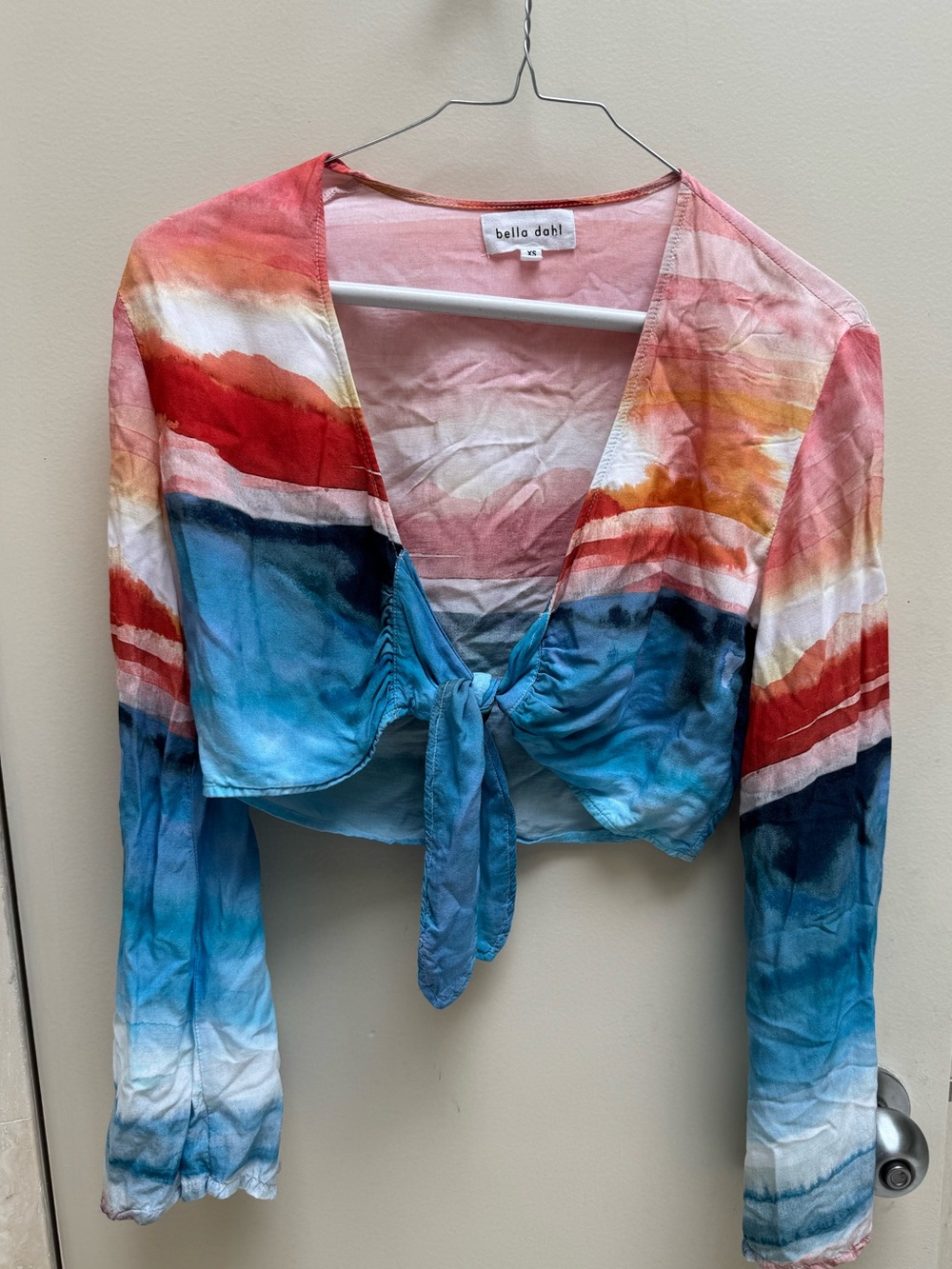 Bella Dahl Stripe Tie-Front crop top
